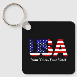 あなたの声あなたの投票選挙政治州USA キーホルダー