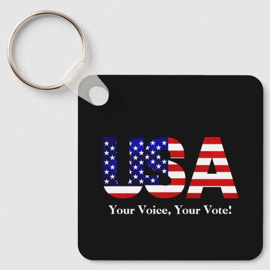あなたの声あなたの投票選挙政治州USA キーホルダー (正面)