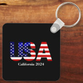 あなたの声あなたの投票選挙政治州USA キーホルダー (裏面)