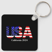 あなたの声あなたの投票選挙政治州USA キーホルダー (裏面)