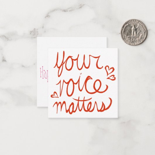 あなたの声はバレンタインに重要 ノートカード (正面/裏面インサイチュ)