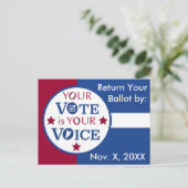 あなたの声は投票メールの投票リマインダー ポストカード (スタンド正面)