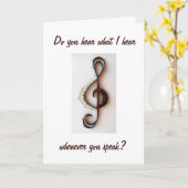 「あなたの声は私の耳に音楽だ」あなたのカードを愛して カード (黄色い花)