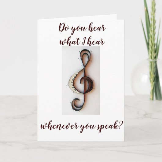 「あなたの声は耳に響く音楽です」カードを愛する シーズンカード (正面)