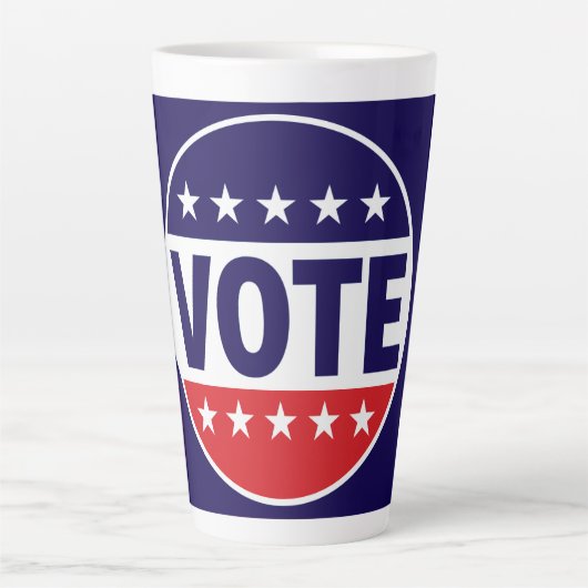 あなたの声を届けよう — VOTE カフェラテマグ (正面)