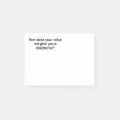 あなたの声を頭痛を与えないためにいかにするか ポストイット (正面)