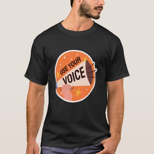 あなたの声を 女性の人権マーチ レトロ Tシャツ (正面)