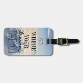 あなたの夢が引用文のタイポグラフィをどこに取るか行って下さい ラゲッジタグ (正面横)