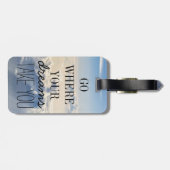 あなたの夢が引用文のタイポグラフィをどこに取るか行って下さい ラゲッジタグ (裏面横)