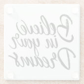 あなたの夢で信じて下さい ガラスコースター (裏面)