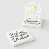 あなたの夢で信じて下さい ストーンコースター (横)