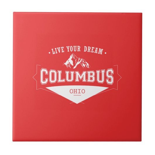 あなたの夢のコロンブスオハイオ州は住んでいます タイル (正面)