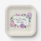 あなたの夢のパーティー、メイド簡単:アジサイ ペーパープレート (正面)