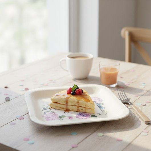 あなたの夢のパーティー、メイド簡単：アジサイ ペーパープレート