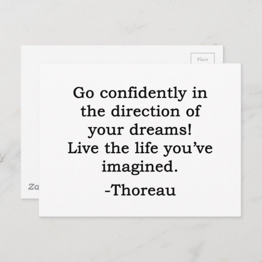 あなたの夢の引用文の方向 ポストカード (正面/裏面)