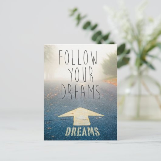 あなたの夢の感動的な郵便はがきを後を追って下さい ポストカード (スタンド正面)