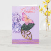 あなたの夢の挨拶状を後を追って下さい カード (黄色い花)