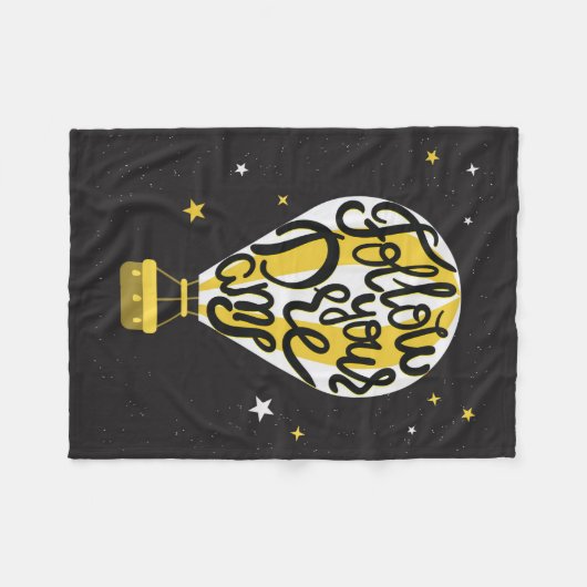 あなたの夢の気球を後を追って下さい フリースブランケット (正面(横))