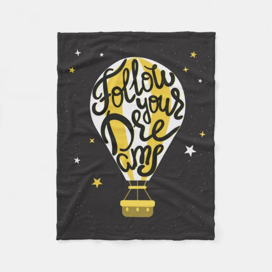 あなたの夢の気球を後を追って下さい フリースブランケット (正面)