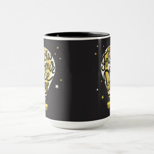 あなたの夢の気球を後を追って下さい マグカップ (中央)