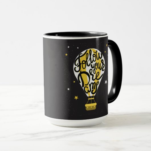 あなたの夢の気球を後を追って下さい マグカップ (正面右)