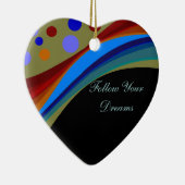 あなたの夢の虹および円のオーナメントを後を追って下さい セラミックオーナメント (右)