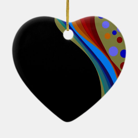 あなたの夢の虹および円のオーナメントを後を追って下さい セラミックオーナメント (裏面)