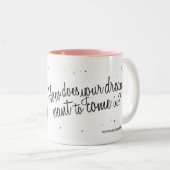 あなたの夢はいかに入りたいと思いますか。 ツートーンマグカップ (正面右)