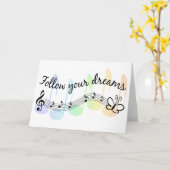 あなたの夢を後を追って下さい カード (黄色い花)
