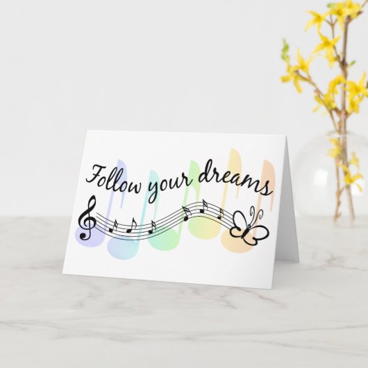 あなたの夢を後を追って下さい カード (黄色い花)