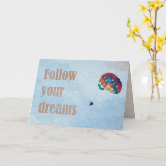あなたの夢を後を追って下さい カード (黄色い花)