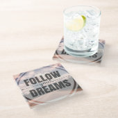 あなたの夢を後を追って下さい ガラスコースター (アングル)