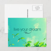 あなたの夢を生きなさい。空鮮やか ポストカード (正面/裏面)