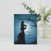 あなたの夢を生きろ、バイオリン奏者、カスタマイズ可能 ポストカード (スタンド正面)