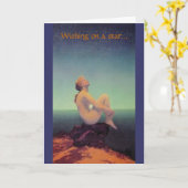 "…"あなたの夢を見ますMaxfield Parrishカード カード (黄色い花)