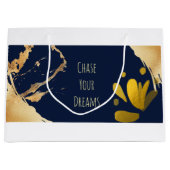 あなたの夢を追う大きな抱き枕 ラージペーパーバッグ (正面)