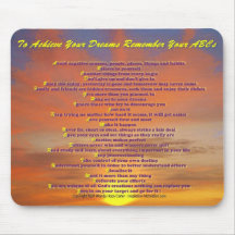 あなたの夢を達成するためにはあなたのABC'Sを覚えて下さい