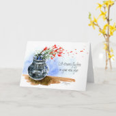 あなたの夢を飛ばす折り畳まれたグリーティングカード カード (黄色い花)