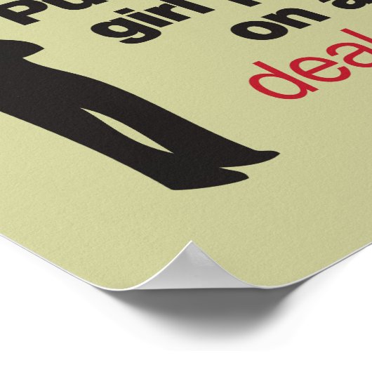 あなたの大きな女の子のパンツを置いてそれに対処 ポスター (角)