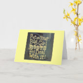あなたの大きな女の子のブーツを置く/"40th"と取引 カード (黄色い花)
