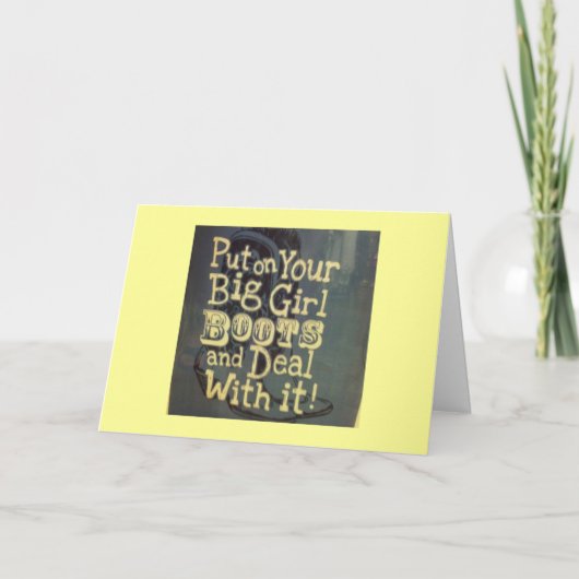 あなたの大きな女の子のブーツを置く/"40th"と取引 カード (正面)