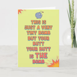 あなたの大切な場所は最高に素敵よ、とってもキュートな愛の爆弾  カード