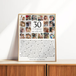 あなたの大切な30の理由 フォトコラージュ キープスギフト ポスター