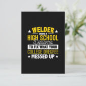 あなたの大学が贈り物を後悔するものをウェルダー修正 サンキューカード (スタンド正面)