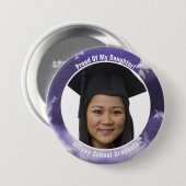 あなたの大学院の写真ボタンの紫色の誇りを持った 缶バッジ (正面&裏面)