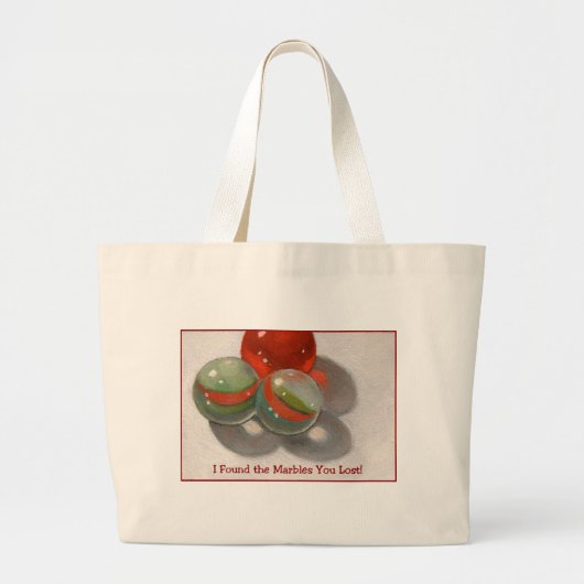 あなたの大理石を失った ラージトートバッグ (正面)