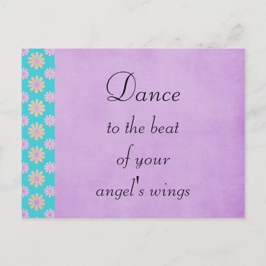 あなたの天使の翼のビートに踊る ポストカード (正面)