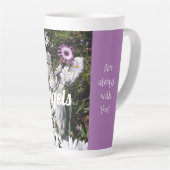 あなたの天使はいつもあなたと一緒にいるフローラエンジェル薄紫 カフェラテマグ (右アングル)