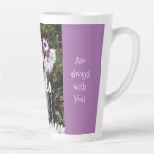 あなたの天使はいつもあなたと一緒にいるフローラエンジェル薄紫 カフェラテマグ (右)