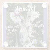 あなたの天使はいつもあなたと一緒にいるフローラ天使 ガラスコースター (裏面)